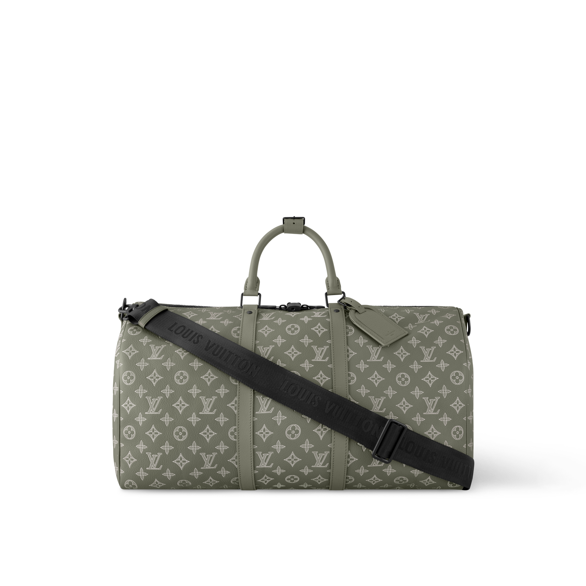 Сумка Keepall 50 с плечевым ремнём Monogram Shadow - Багаж | LOUIS VUITTON